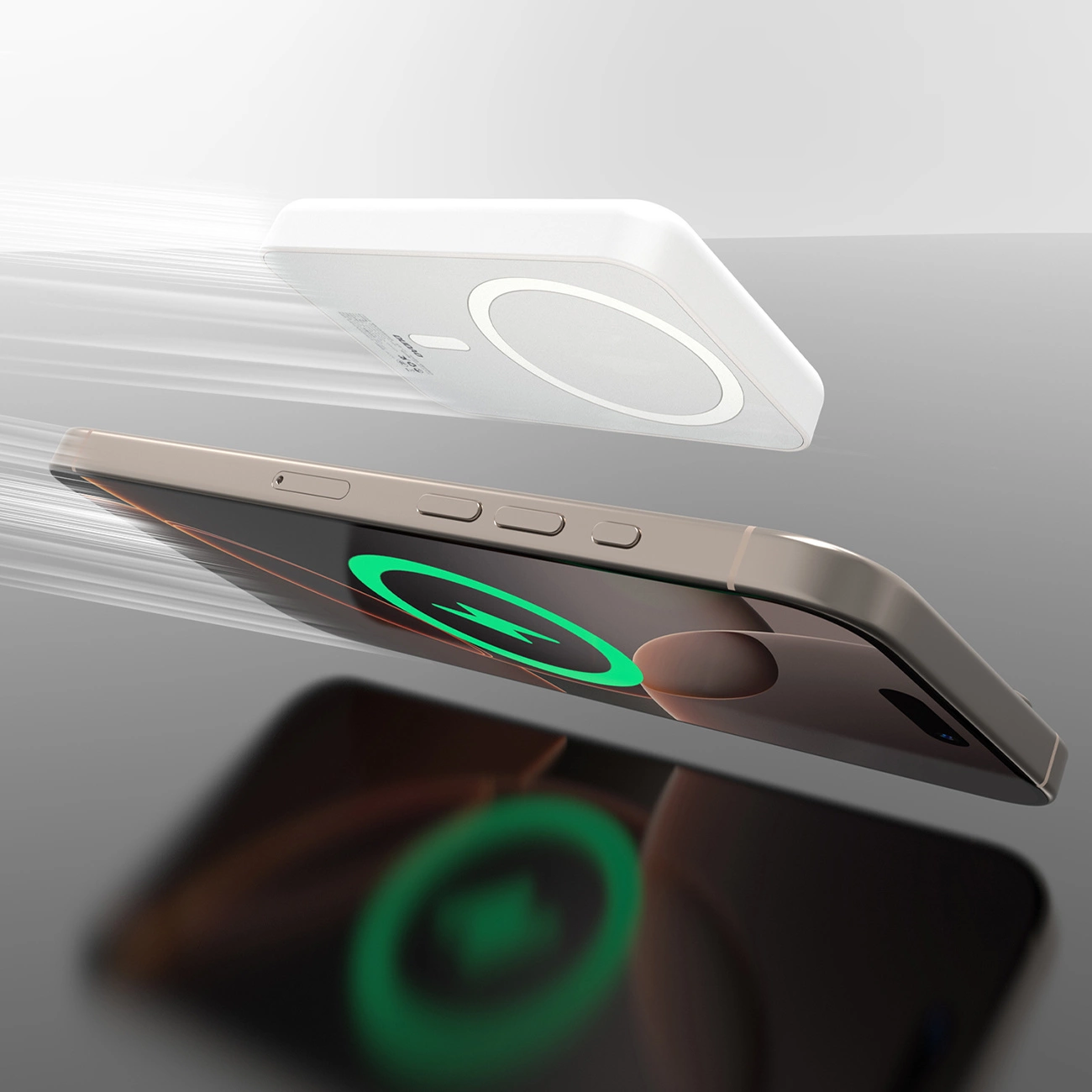 Externá bezdrôtová batéria Dudao K26s, 5000mAh, 20W, PD + FQI, 1 x QI - 1 x USB-C, Biela