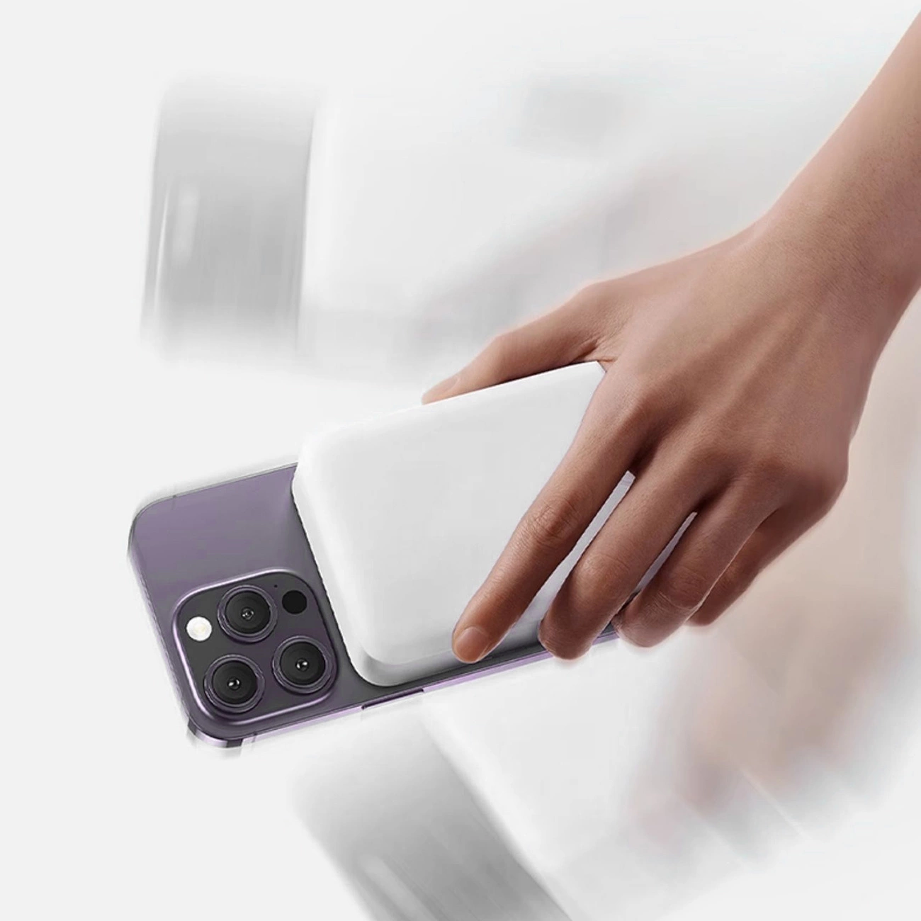 Externá bezdrôtová batéria Dudao K26s, 5000mAh, 20W, PD + FQI, 1 x QI - 1 x USB-C, Biela