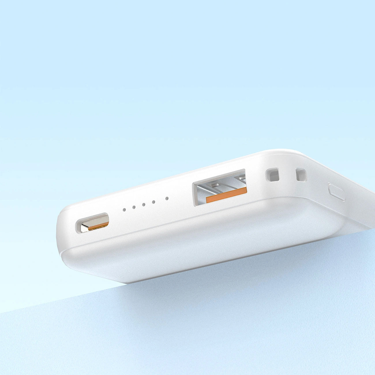 Bezdrôtová externá batéria Dudao K14S, 5000mAh, 20W, QC + PD + FQI, 1 x QI - 1 x USB-A - 1 x USB-C, biela