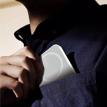 Externá bezdrôtová batéria Dudao K26s, 5000mAh, 20W, PD + FQI, 1 x QI - 1 x USB-C, Biela