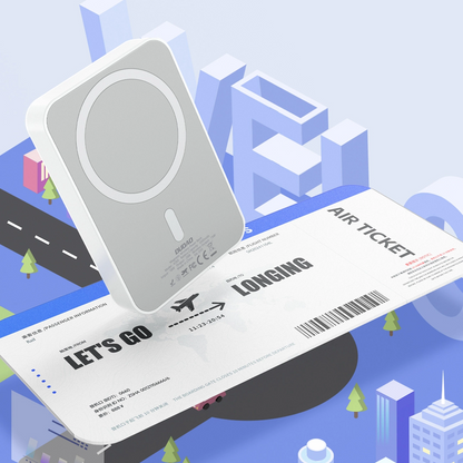 Externá bezdrôtová batéria Dudao K26s, 5000mAh, 20W, PD + FQI, 1 x QI - 1 x USB-C, Biela