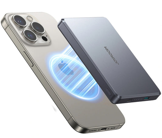 Bezdrôtová externá batéria Joyroom JR-PBM08 Pro, 10000mAh, 22,5W, PD + FQI, 1 x QI - 2 x USB-C, sivá
