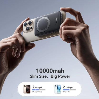 Externá bezdrôtová batéria Joyroom JR-PBM12, 10000mAh, 22.5W, QC + PD + FQI, 1 x QI - 1 x USB-A - 1 x USB-C, Čierna