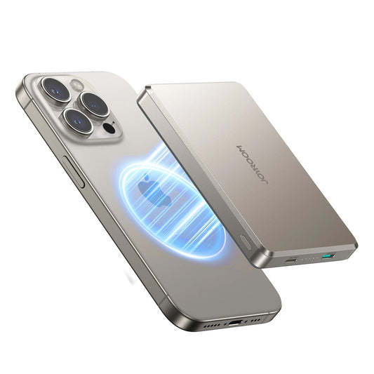 Externá bezdrôtová batéria Joyroom JR-PBM08 Pro, 10000mAh, 20W, PD + FQI, 1 x QI - 1 x USB-C, Béžová