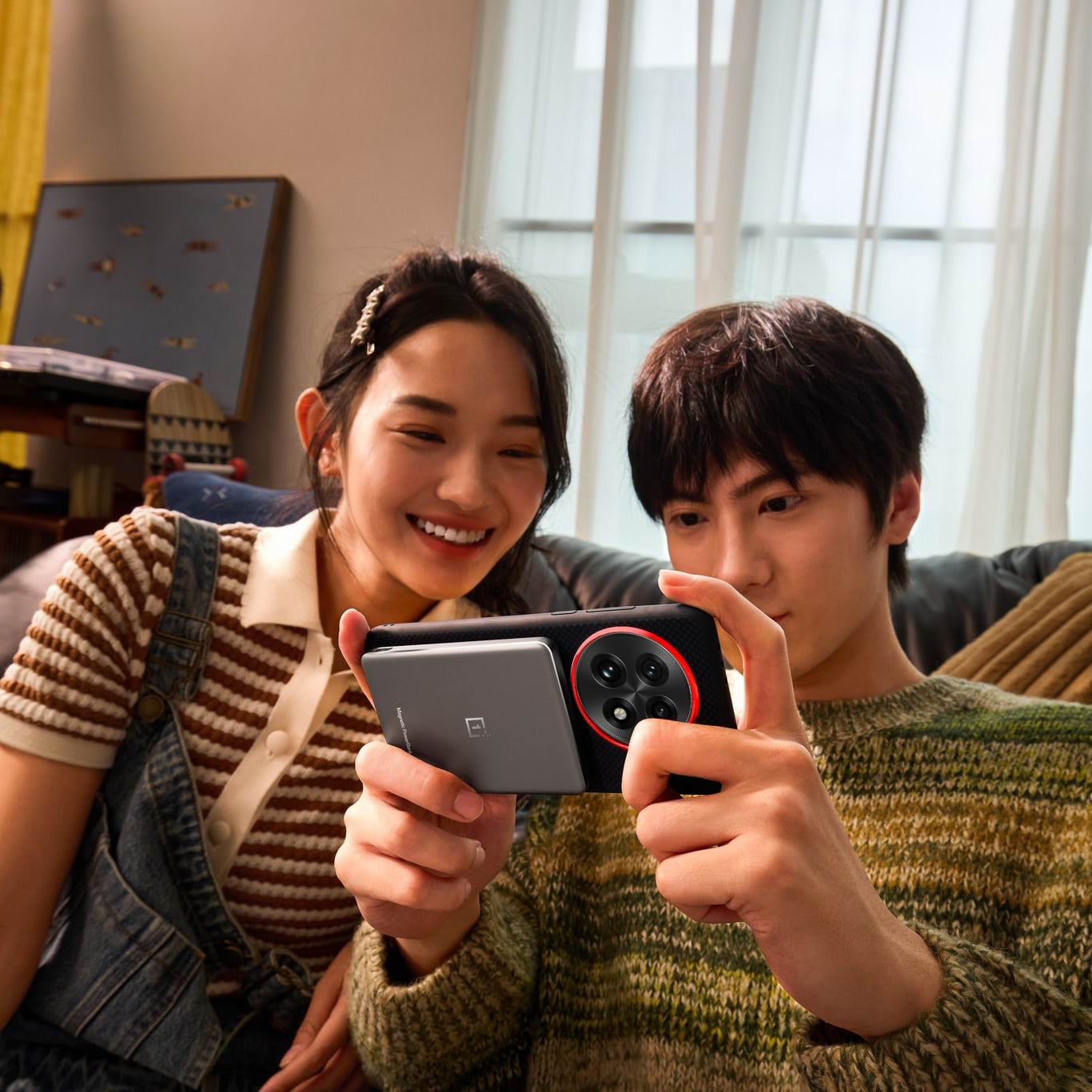 Externá batéria Wireless OnePlus Slim Magnetic, 5000mAh, 10W, FQI, 1 x USB-C, Sivá