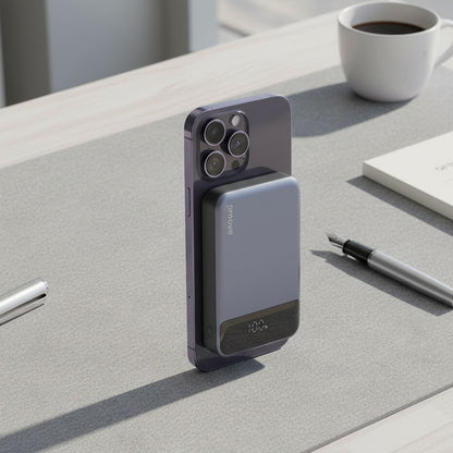 Externá bezdrôtová batéria Proove Hoodman, 10000mAh, 20W, PD + FQI, 1 x QI - 1 x USB-C, Sivá PBH120010003