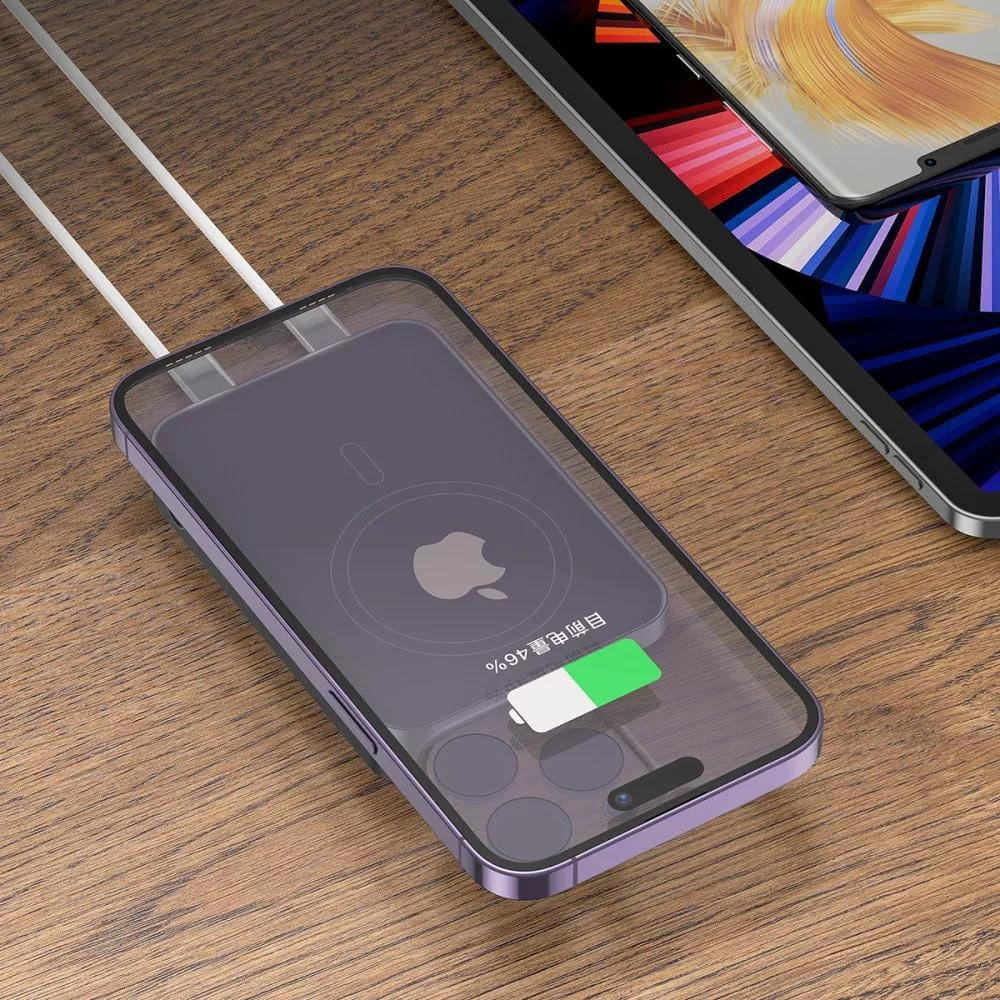 Externá bezdrôtová batéria Proove Hoodman, 10000mAh, 20W, PD + FQI, 1 x QI - 1 x USB-C, Sivá PBH120010003