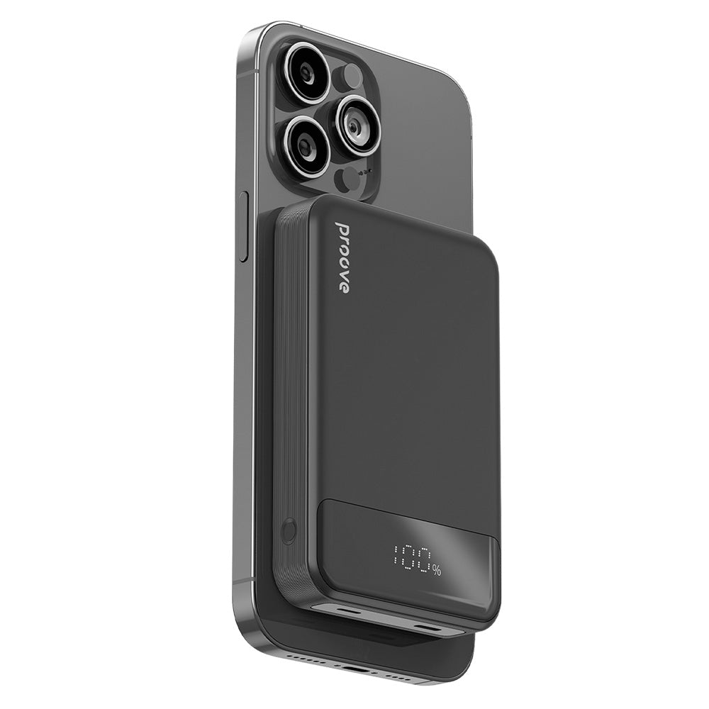 Externá bezdrôtová batéria Proove Hoodman, 10000mAh, 20W, PD + FQI, 1 x QI - 1 x USB-C, Čierna PBH120010001
