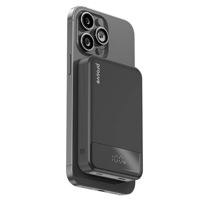 Externá bezdrôtová batéria Proove Hoodman, 10000mAh, 20W, PD + FQI, 1 x QI - 1 x USB-C, Čierna PBH120010001