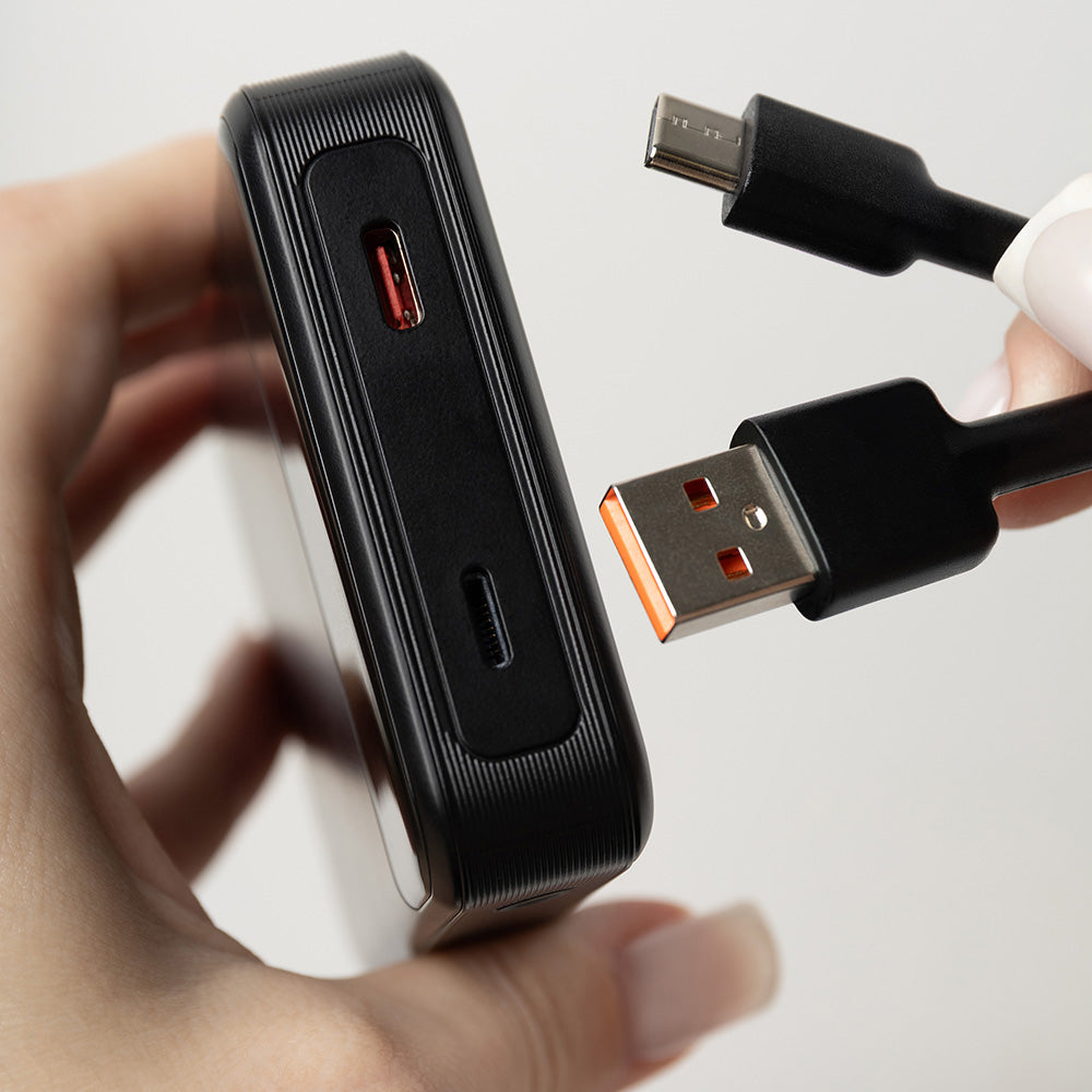 Externá bezdrôtová batéria Proove Hoodman, 10000mAh, 20W, PD + FQI, 1 x QI - 1 x USB-C, Čierna PBH120010001