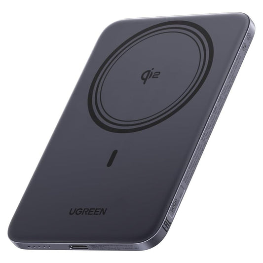 Bezdrôtová externá batéria UGREEN PB580 (75984B), 5000mAh, 20W, PD + FQI, 1 x QI - 1 x USB-C, sivá
