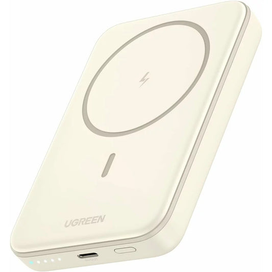 Bezdrôtová externá batéria UGREEN PB561, 10000 mAh, 20 W, PD + FQI, 1 x QI - 1 x USB-C, béžová