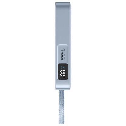 Bezdrôtová externá batéria UGREEN MagFlow PB773 (65958B), 10000mAh, 25W, PD + FQI, 1 x QI - 2 x USB-C, modrá