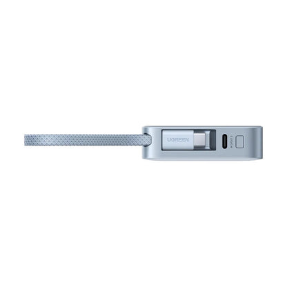 Bezdrôtová externá batéria UGREEN MagFlow PB773 (65958B), 10000mAh, 25W, PD + FQI, 1 x QI - 2 x USB-C, modrá