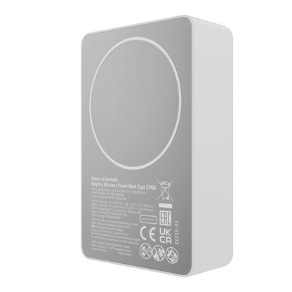 Varta Mag Pro Wireless External Battery, 10000mAh, 20W, 1 x QI - 2 x USB-C, White