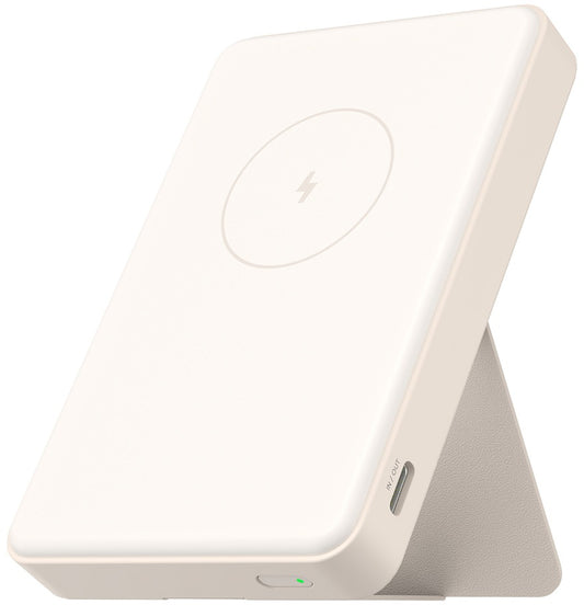 Bezdrôtová externá batéria Xiaomi Mi Magnetic, 6000mAh, 15W, PD + FQI, 1 x QI - 1 x USB-C, Béžová BHR9074GL
