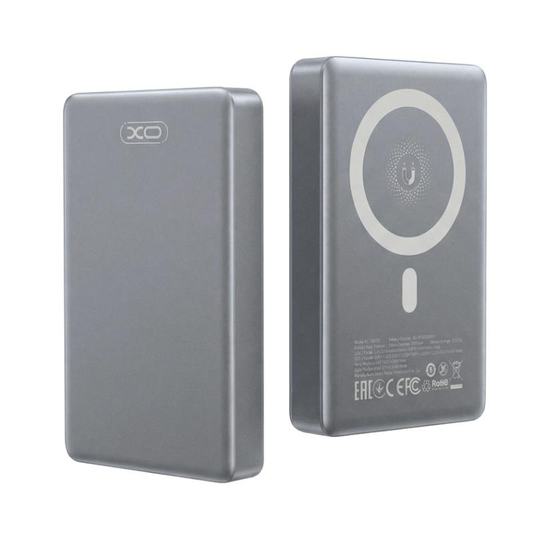 Bezdrôtová externá batéria XO Design PR294, 10000mAh, 20W, PD + FQI, 1 x QI - 1 x USB-C, sivá