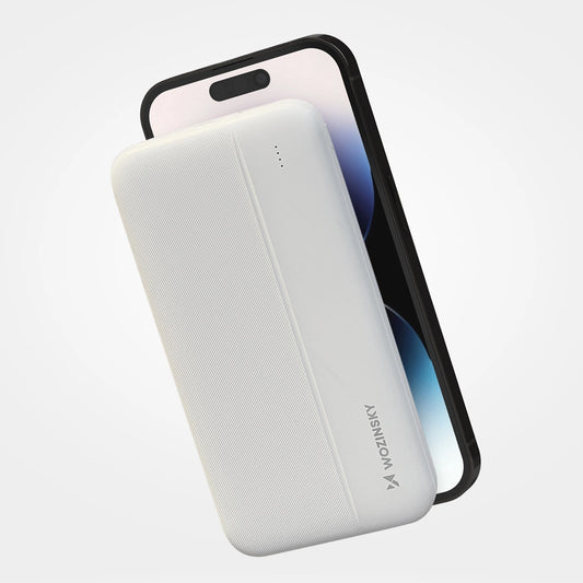 Externá batéria WZK WPBWE1, 10000mAh, 10W, 2 x USB-A, Biela
