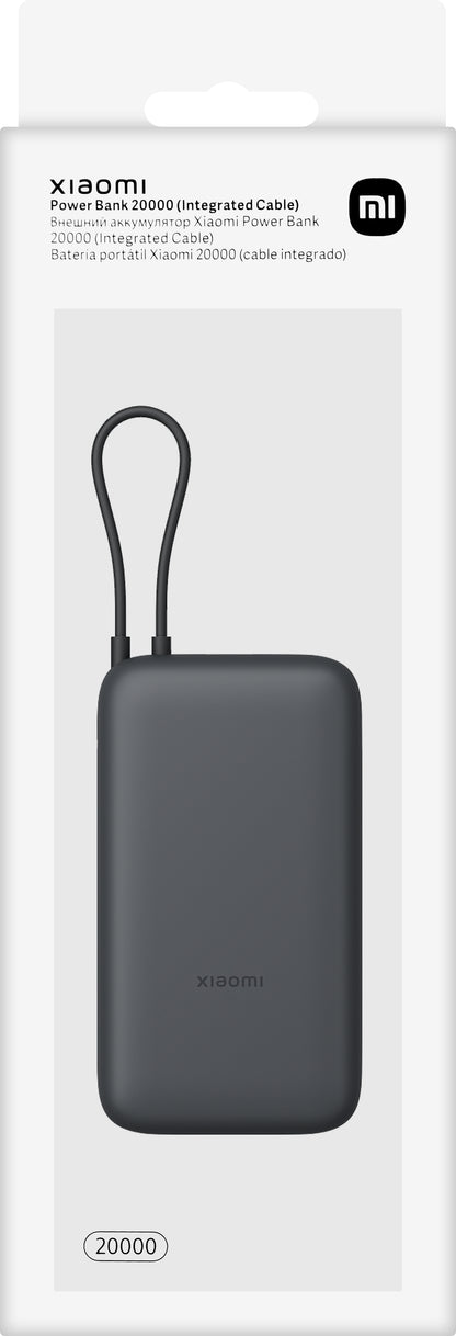 Externá batéria Xiaomi, 20000mAh, 22.5W, QC + PD, 1 x USB-A - 2 x USB-C, Sivá BHR9740GL