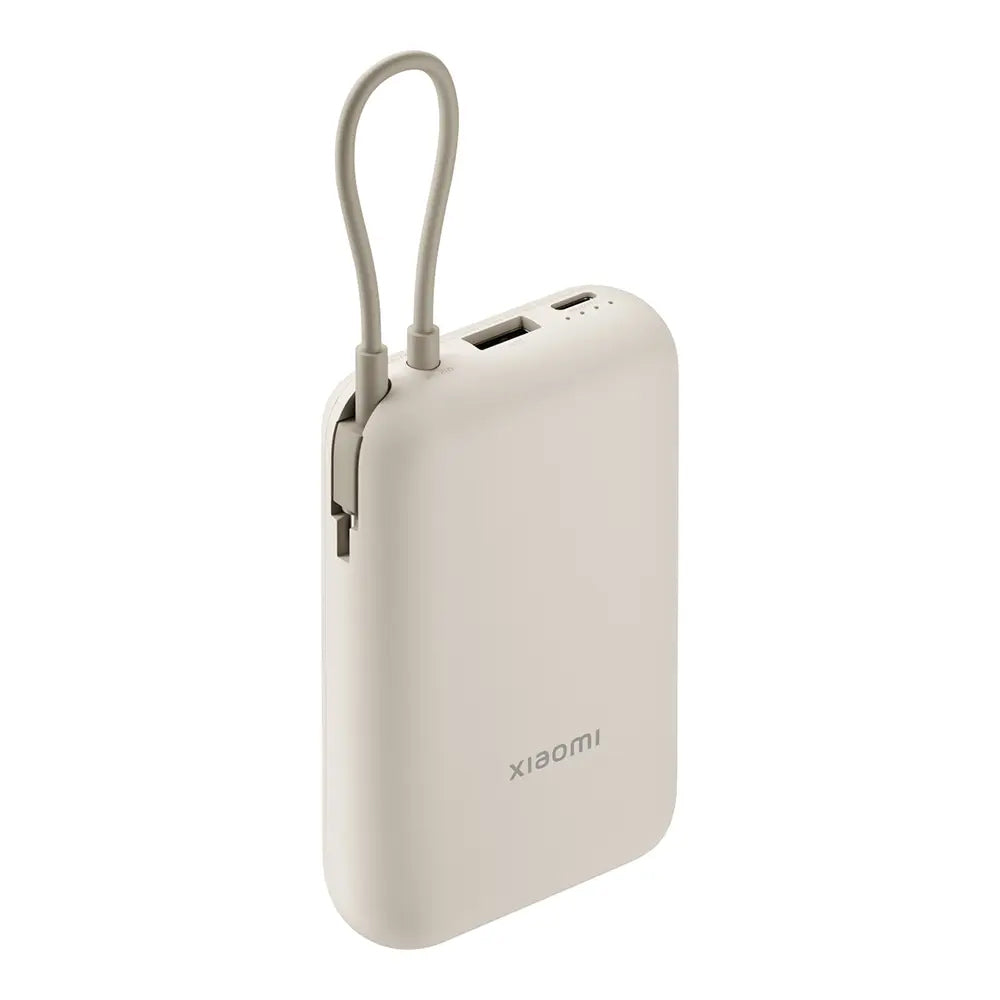 Externá batéria Xiaomi Pocket, 10000mAh, 22,5W, QC + PD, 1 x USB-A - 2 x USB-C, Béžová BHR9072GL
