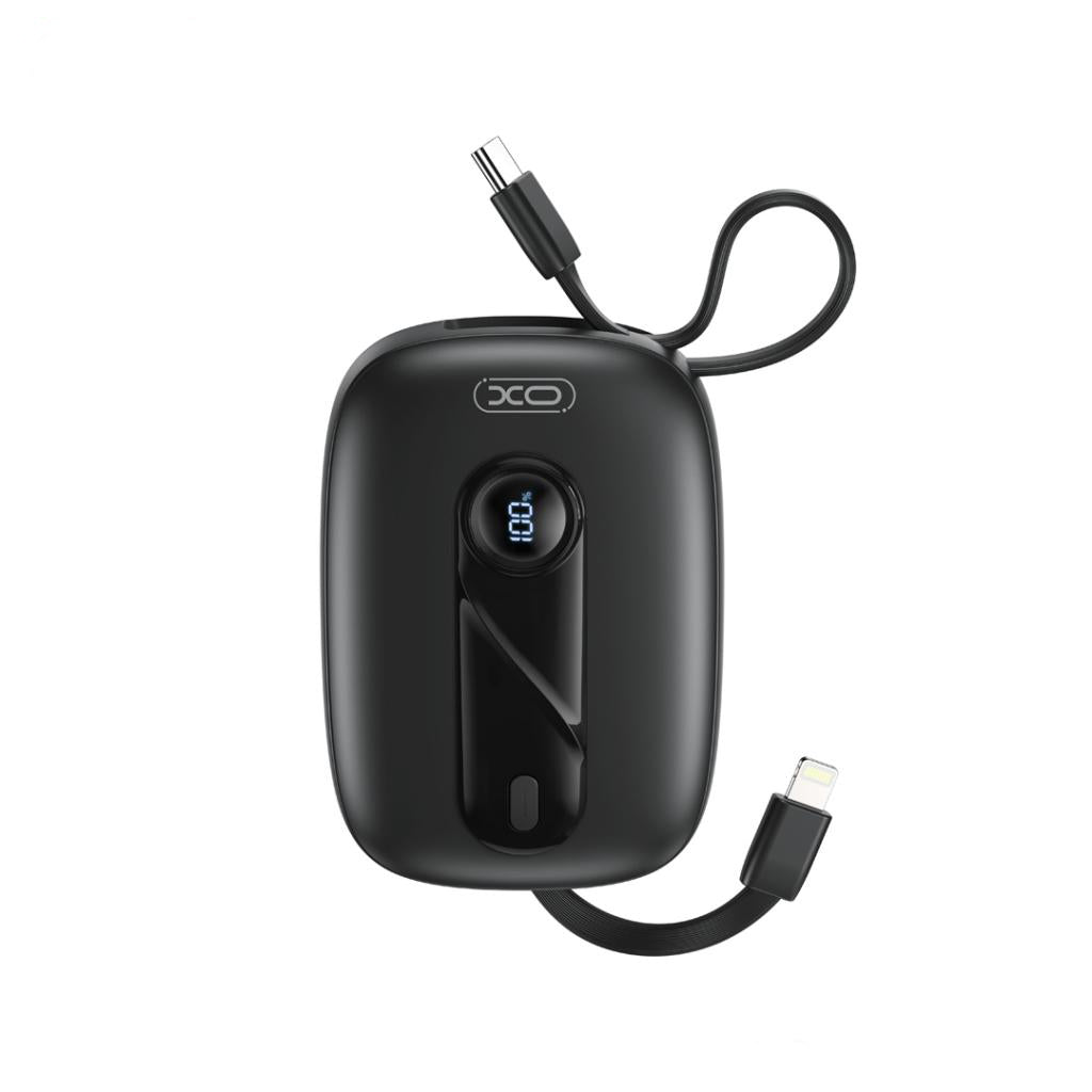 Externá batéria XO Design PR246, 10000mAh, 22.5W, PD, 1 x Lightning - 2 x USB-C, Čierna