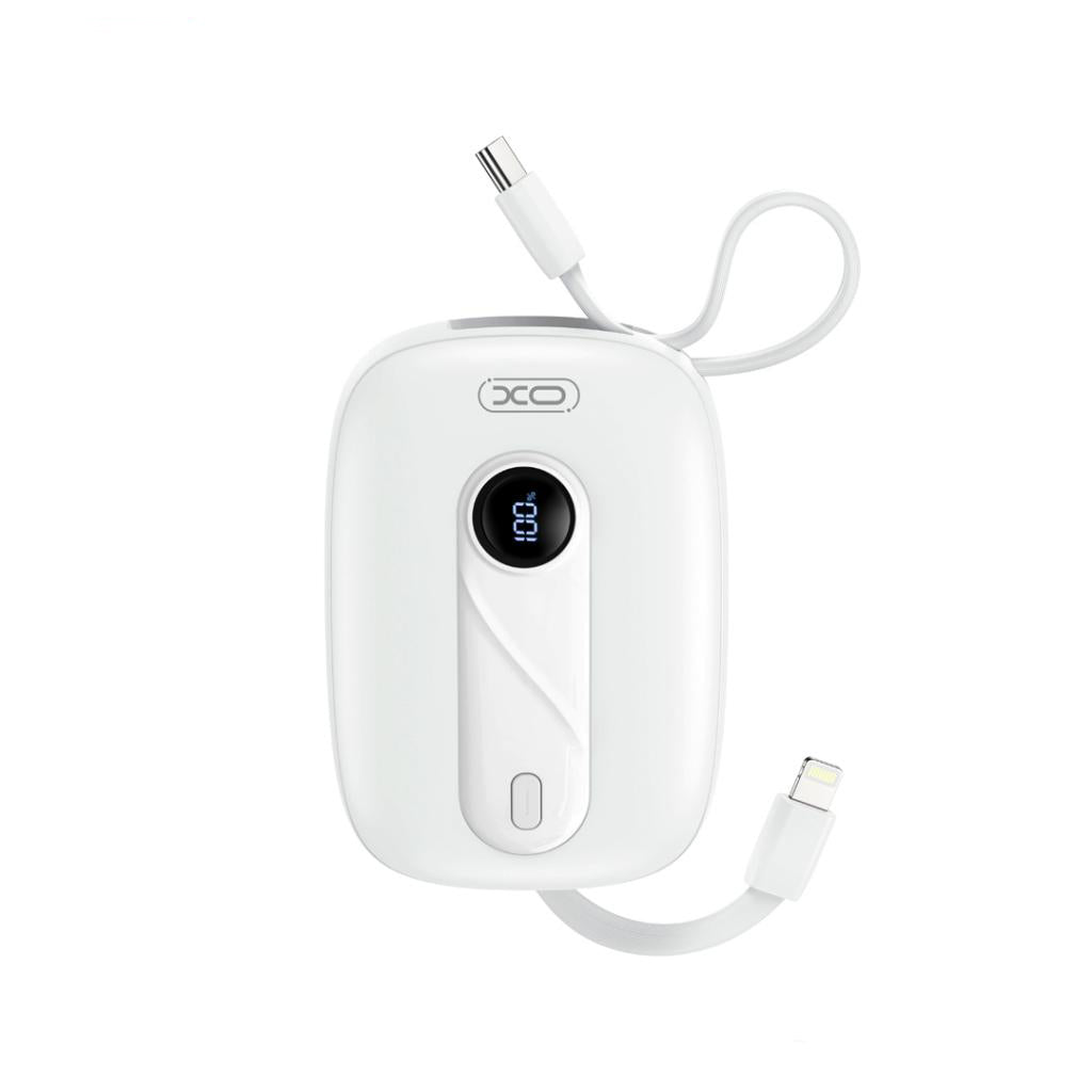 Externá batéria XO Design PR246, 10000mAh, 22.5W, PD, 1 x Lightning - 2 x USB-C, Biela