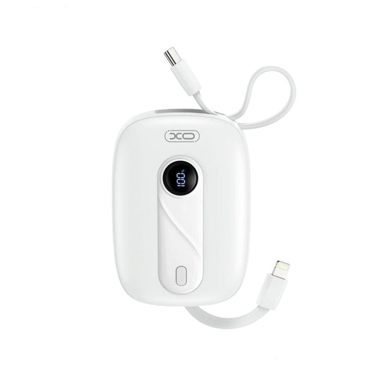 Externá batéria XO Design PR246, 10000mAh, 22.5W, PD, 1 x Lightning - 2 x USB-C, Biela
