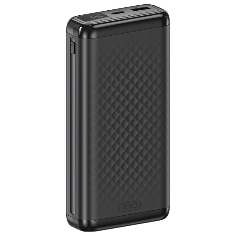 Externá batéria XO Design PB309, 20000mAh, 22,5W, QC + PD, 1 x USB-A - 1 x USB-C, čierna