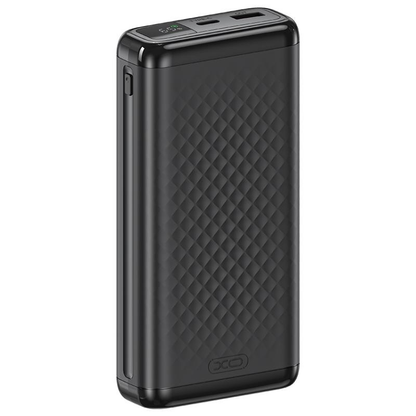 Externá batéria XO Design PB309, 20000mAh, 22,5W, QC + PD, 1 x USB-A - 1 x USB-C, čierna