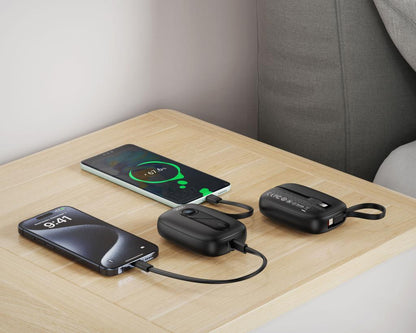 Externá batéria XO Design PR246, 10000mAh, 22.5W, PD, 1 x Lightning - 2 x USB-C, Čierna