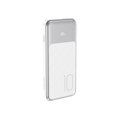 Externá batéria XO Design PR248, 10000mAh, 22.5W, QC + PD, 1 x Lightning - 1 x USB-A - 2 x USB-C, Biela