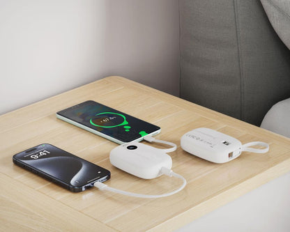 Externá batéria XO Design PR246, 10000mAh, 22.5W, PD, 1 x Lightning - 2 x USB-C, Biela