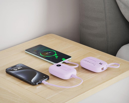 Externá batéria XO Design PR246, 10000mAh, 22.5W, PD, 1 x Lightning - 2 x USB-C, Fialová