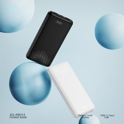 Externá batéria XO Design PB312, 10000mAh, 10W, 2 x USB-A, Čierna