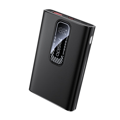 Yesido YP92 External Battery, 5000mAh, 22.5W, QC + PD, 1 x USB-A - 1 x USB-C, Black