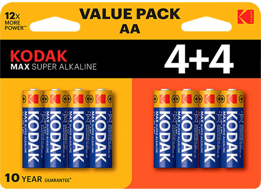 Batéria Kodak Max Alkaline, AA / LR6, Sada 8 kusov EKSTD30419902P8