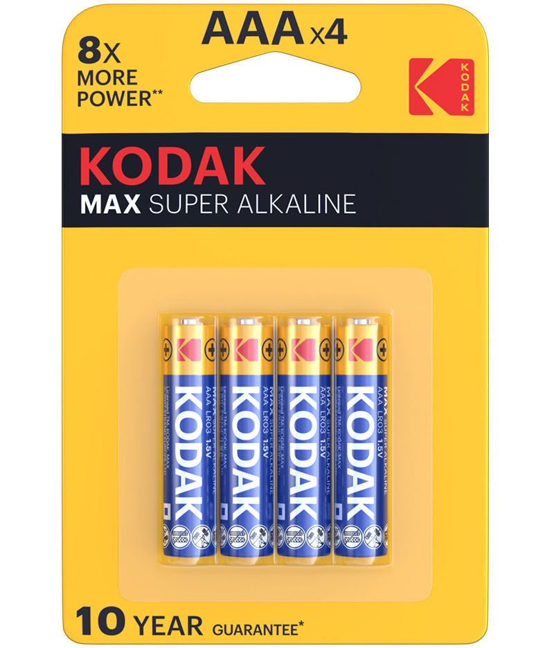 Batéria Kodak Max Alkaline, AAA / LR3, Sada 4 kusov EKSTD30952812P4
