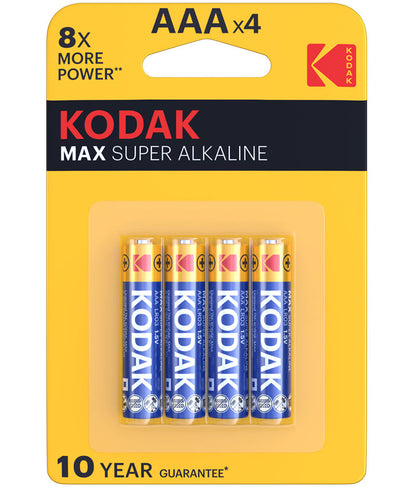Batéria Kodak Max Alkaline, AAA / LR3, Sada 4 kusov EKSTD30952812P4
