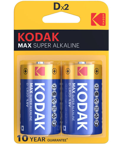 Batéria Kodak Max Alkaline, LR20, Sada 2 kusy