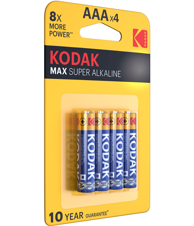 Batéria Kodak Max Alkaline, AAA / LR3, Sada 4 kusov EKSTD30952812P4