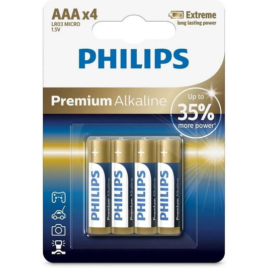 Batéria Philips Premium, AAA / LR3, Sada 4 kusov Phil-LR03M4B/10