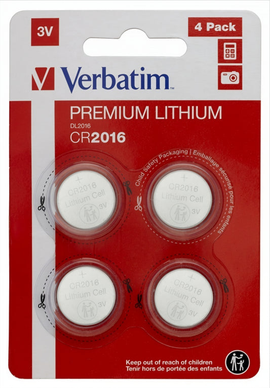 Batéria Verbatim Premium, CR2016, Sada 4 kusy 49531