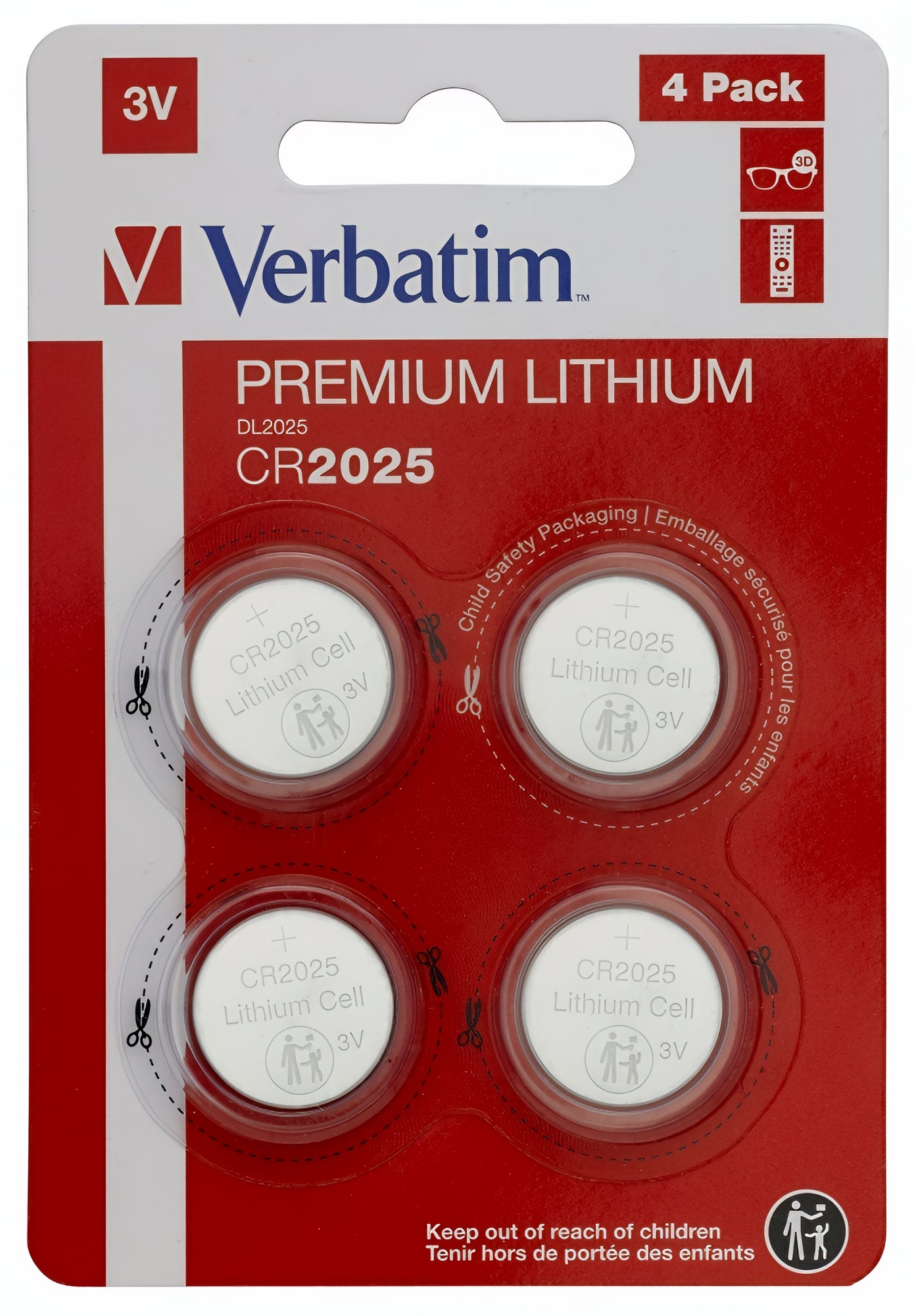 Batéria Verbatim Premium, CR2025, Sada 4 kusy 49532