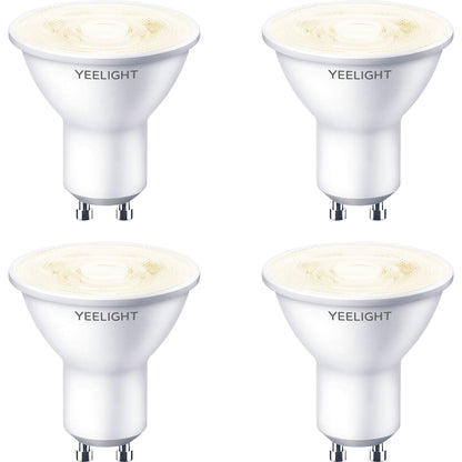 Yeelight W1 LED žiarovka, Wi-Fi, GU10, 4,8 W, 2700 K, 350 lm, sada 4 kusov, biela YLDP004 