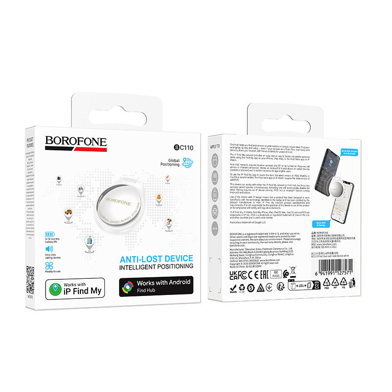 Borofone SmartTag BC110 pre iOS / Android Series, Biela