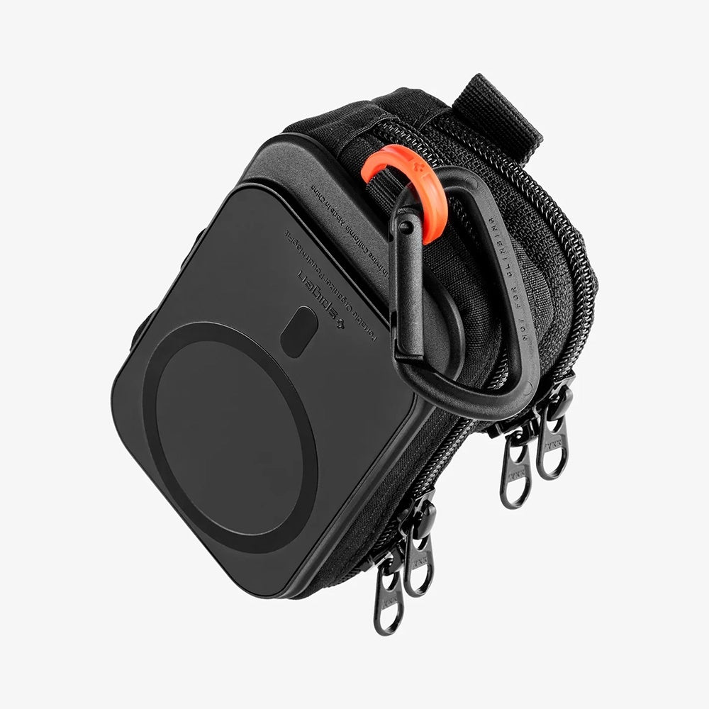 Univerzálna taštička MagSafe pre telefón, Spigen, Snap Zip, čierna