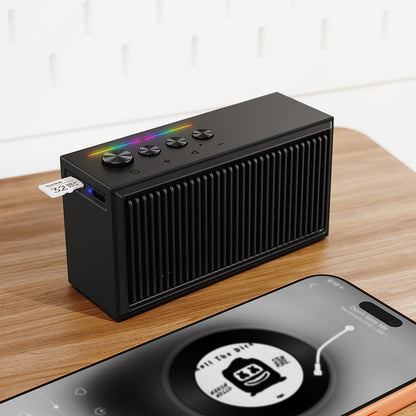 Bluetooth reproduktor Acefast K9 Go, 7W, TWS, RGB, Vodotesný, Čierny