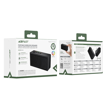 Bluetooth reproduktor Acefast K9 Go, 7W, TWS, RGB, Vodotesný, Čierny