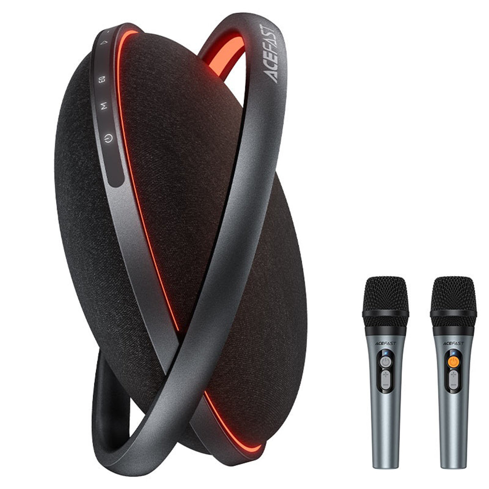 Acefast Karaoke K5 Max Bluetooth Speaker, 350W, TWS, RGB, Waterproof, Black