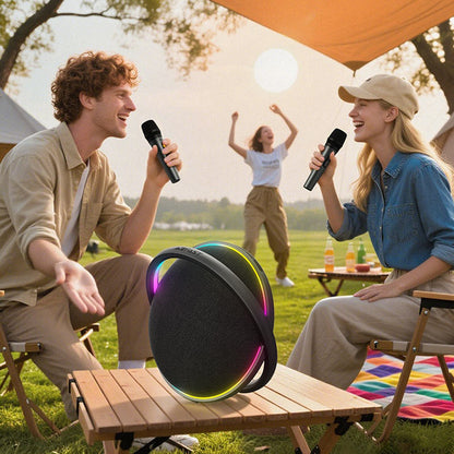 Bluetooth reproduktor Acefast Karaoke K5 Max, 350W, TWS, RGB, Vodotesný, Čierny